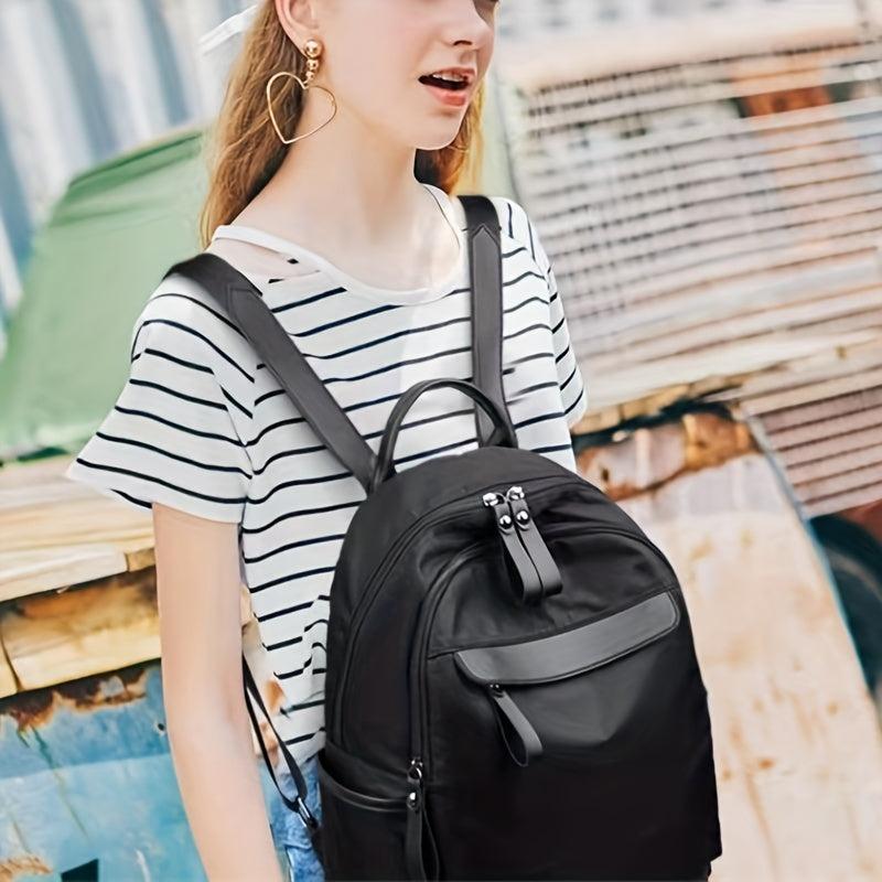 Textured Portable Shoulder Bag Nylon Lightweight Backpack