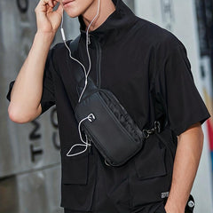 Men's Mini Chest Bag With Earphone Hole for Outdoor Sports
