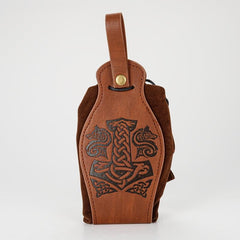 Vintage Medieval Handbag Viking Style Coin Purse Belt Bag for Men and Women