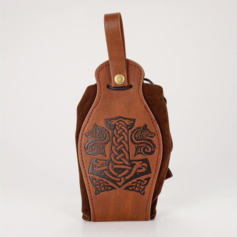 Vintage Medieval Handbag Viking Style Coin Purse Belt Bag for Men and Women