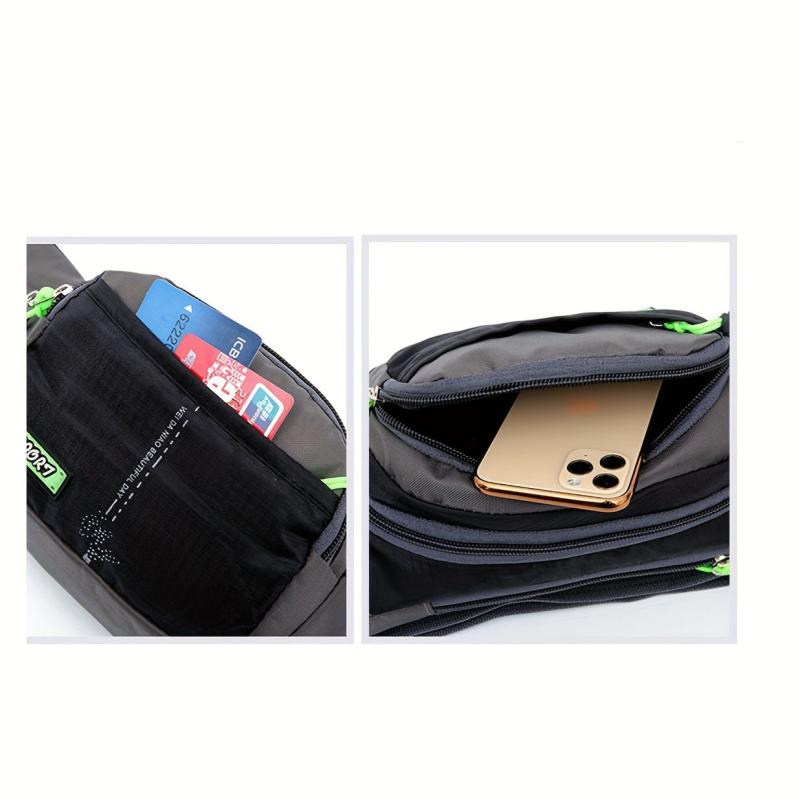 Men's Waterproof Sports Waist Bag Large Capacity Multifunctional Chest Bag