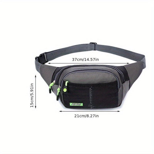 Men's Waterproof Sports Waist Bag Large Capacity Multifunctional Chest Bag