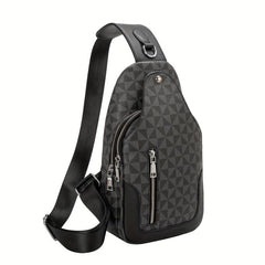 Men's Crossbody Chest Bag Large Checkered Backpack