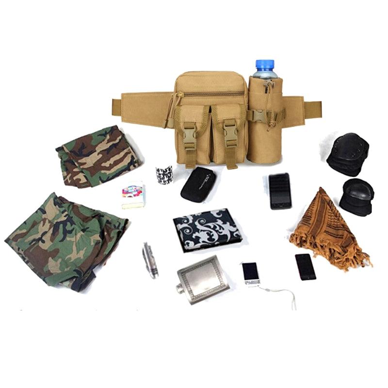 Men's Waist Pack Water Bottle Pouch Phone Bag Outdoor Sports