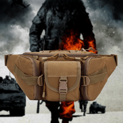 Men's Tactical Waist Bag Waterproof Shoulder Pack for Sports Hiking