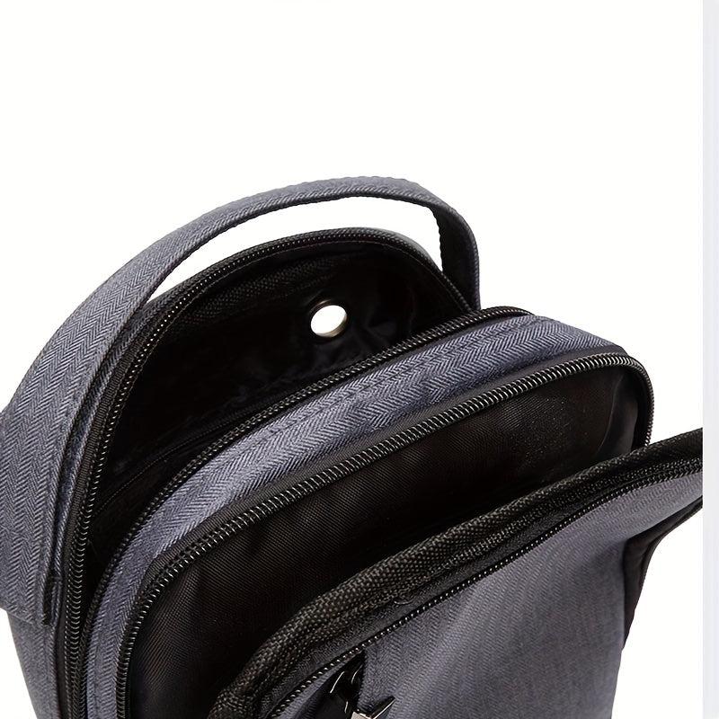 Men's Canvas Chest Bag Crossbody for Sports Outdoor Fitness Travel