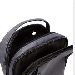 Men's Canvas Chest Bag Crossbody for Sports Outdoor Fitness Travel