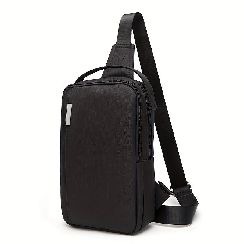 Men's Canvas Chest Bag Crossbody for Sports Outdoor Fitness Travel