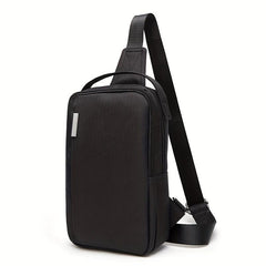 Men's Canvas Chest Bag Crossbody for Sports Outdoor Fitness Travel