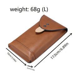 Vintage Men's PU Leather Phone Bag Sports Waist Bag