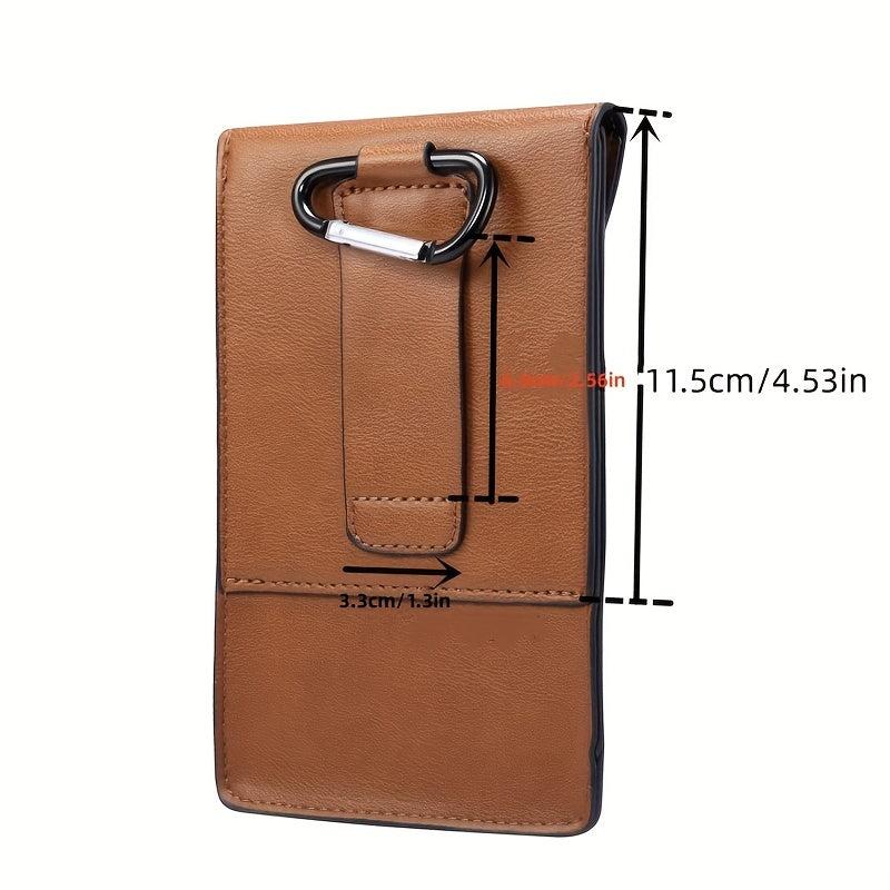 Vintage Men's PU Leather Phone Bag Sports Waist Bag