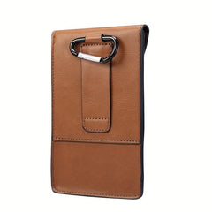 Vintage Men's PU Leather Phone Bag Sports Waist Bag