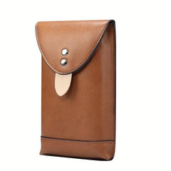 Vintage Men's PU Leather Phone Bag Sports Waist Bag