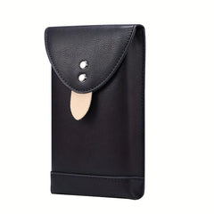 Vintage Men's PU Leather Phone Bag Sports Waist Bag