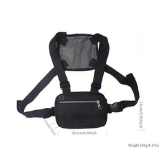Men's Hip Hop Chest Rig Vest Bag for Travel Hiking