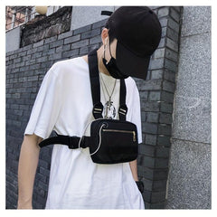 Men's Hip Hop Chest Rig Vest Bag for Travel Hiking