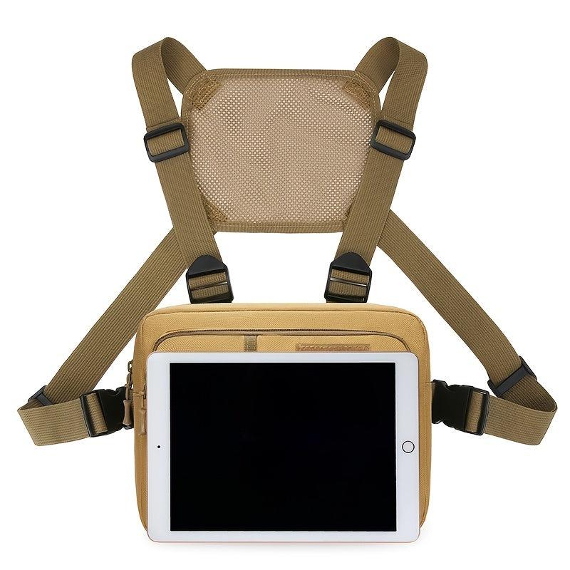 Men's Fitness Chest Bag Tactical Running Vest Backpack Mobile Phone Bag