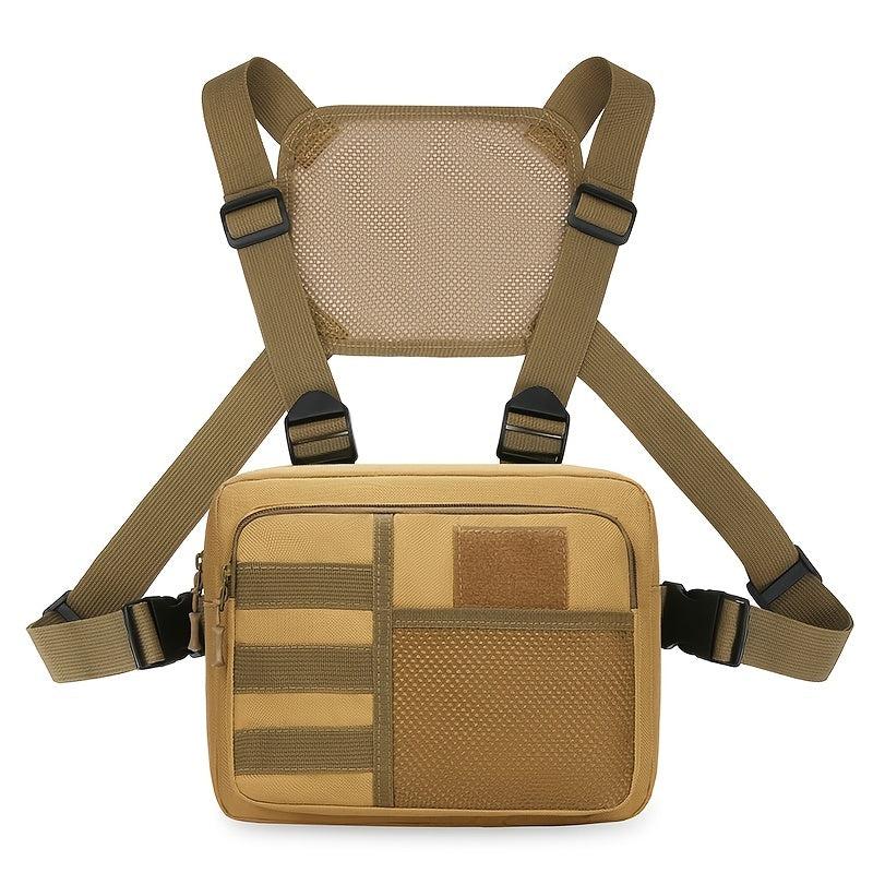 Men's Fitness Chest Bag Tactical Running Vest Backpack Mobile Phone Bag