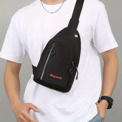 Men's Nylon Casual Chest Bag Sports Shoulder Crossbody Bag
