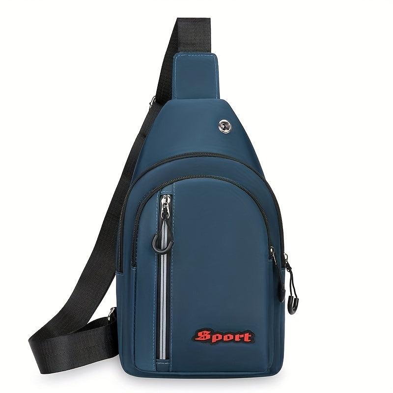 Men's Nylon Casual Chest Bag Sports Shoulder Crossbody Bag