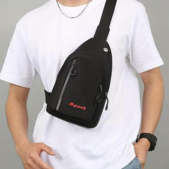 Men's Nylon Casual Chest Bag Sports Shoulder Crossbody Bag