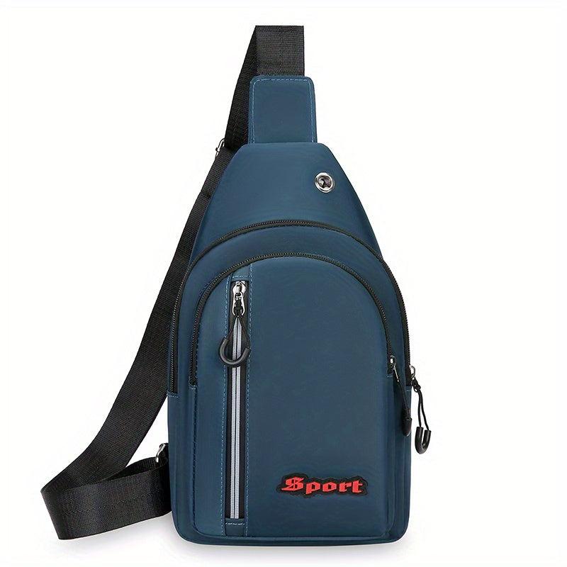 Men's Nylon Casual Chest Bag Sports Shoulder Crossbody Bag