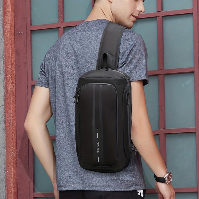 OZUKO Men's Anti-theft Messenger Bag Waterproof Chest Bag