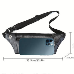 Men's Casual PU Leather Waist Bag Large Capacity Chest Bag