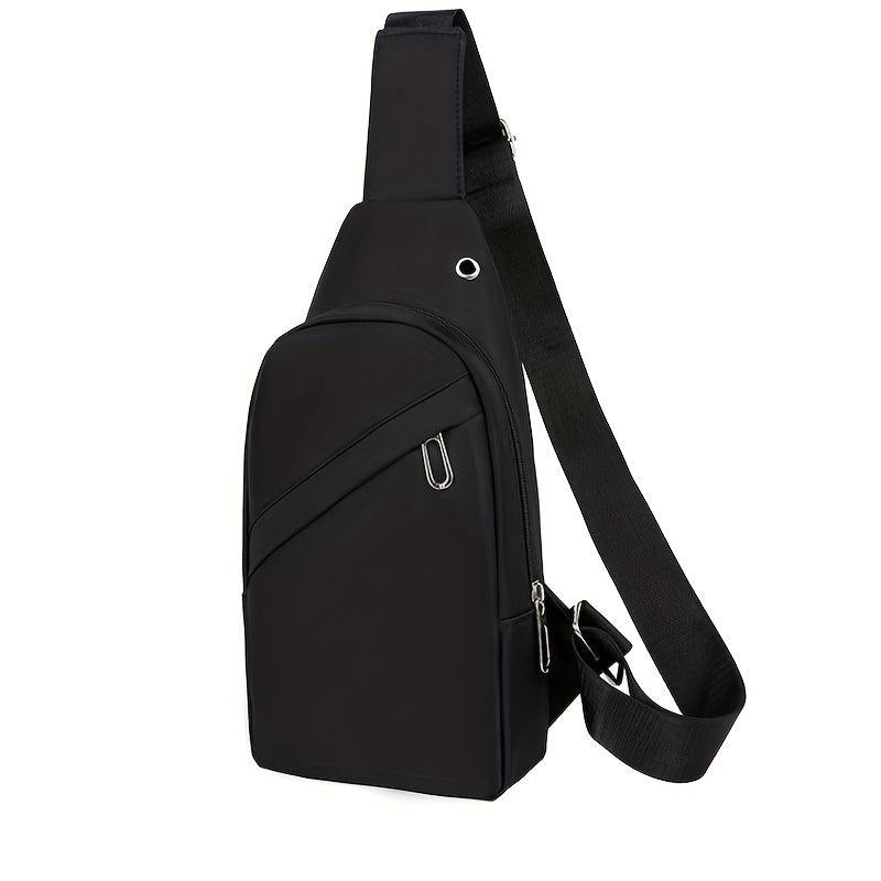 Men's Crossbody Bag With Earphone Hole For Outdoor Sports