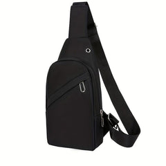 Men's Crossbody Bag With Earphone Hole For Outdoor Sports
