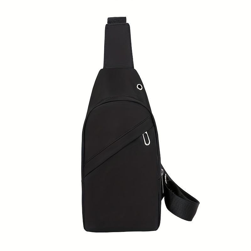 Men's Crossbody Bag With Earphone Hole For Outdoor Sports