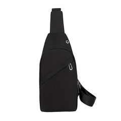 Men's Crossbody Bag With Earphone Hole For Outdoor Sports