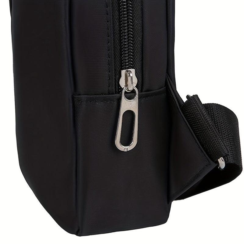 Men's Crossbody Bag With Earphone Hole For Outdoor Sports