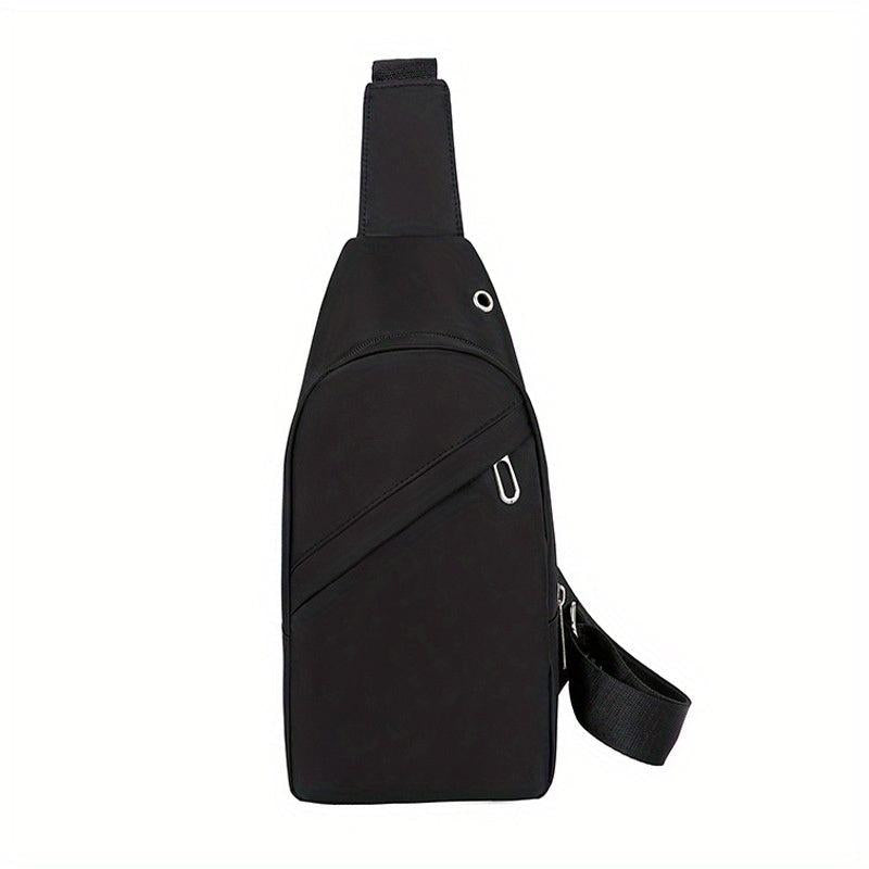 Men's Crossbody Bag With Earphone Hole For Outdoor Sports