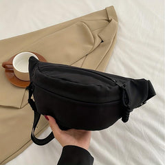 Sporty Crossbody Bag Chest Bag Zipper Casual Shoulder Purse