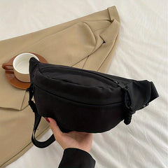 Sporty Crossbody Bag Chest Bag Zipper Casual Shoulder Purse