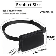 Mini Waist Bag Adjustable Strap Unisex Small Belt Gym Bag
