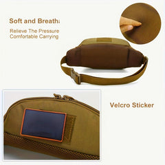 Men's Casual Tactical Waist Bag Nylon Oxford Multipurpose Crossbody Bag