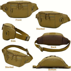 Men's Casual Tactical Waist Bag Nylon Oxford Multipurpose Crossbody Bag
