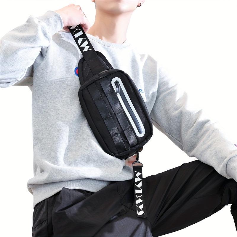 Men's Reflective Crossbody Bag Anti-Scratch Waterproof Shoulder Bag