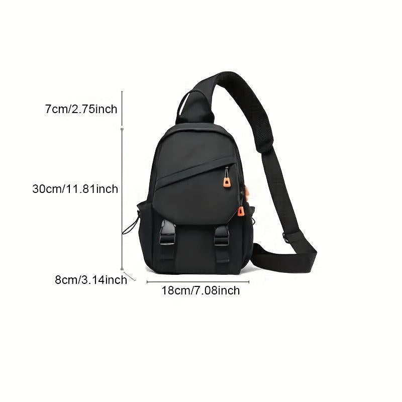 Men's Casual Chest Bag Multiplication Shoulder Bag Outdoor Travel Crossbody Bag