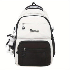 Large Capacity Nylon Preppy Backpack Durable Lightweight Laptop Daypack