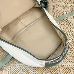 Large Capacity Nylon Preppy Backpack Durable Lightweight Laptop Daypack