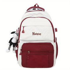 Large Capacity Nylon Preppy Backpack Durable Lightweight Laptop Daypack
