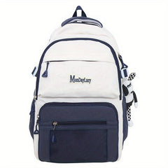 Large Capacity Nylon Preppy Backpack Durable Lightweight Laptop Daypack