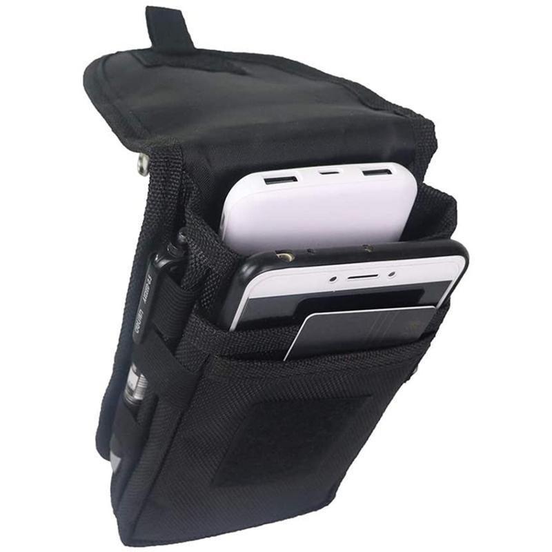 Black Waist Bag Outdoor Sports Fanny Bag for Hiking Cycling