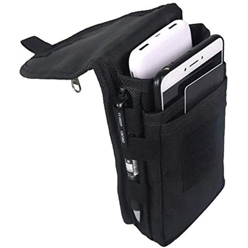 Black Waist Bag Outdoor Sports Fanny Bag for Hiking Cycling