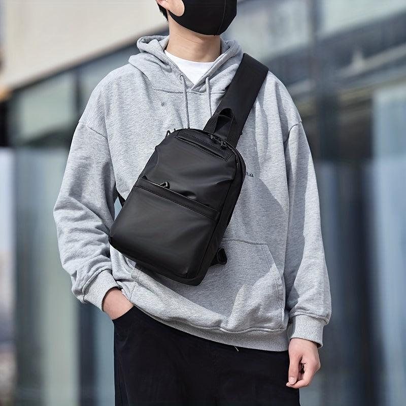 Men's Waterproof Crossbody Chest Bag Large Capacity Backpack
