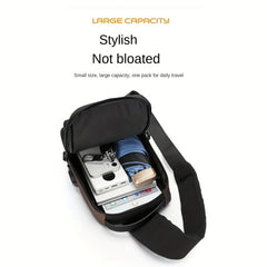 Men's Casual Satchel Bag with USB Charging Port