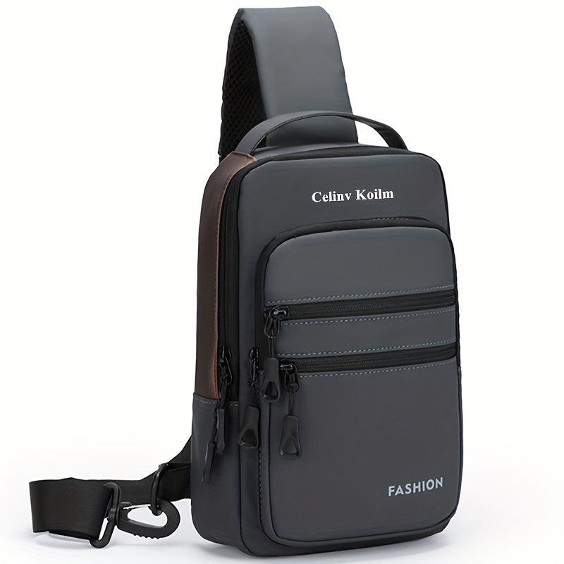 Men's Casual Satchel Bag with USB Charging Port